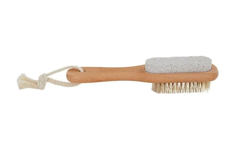 Nail Brush with handle and Pumice - Wooden