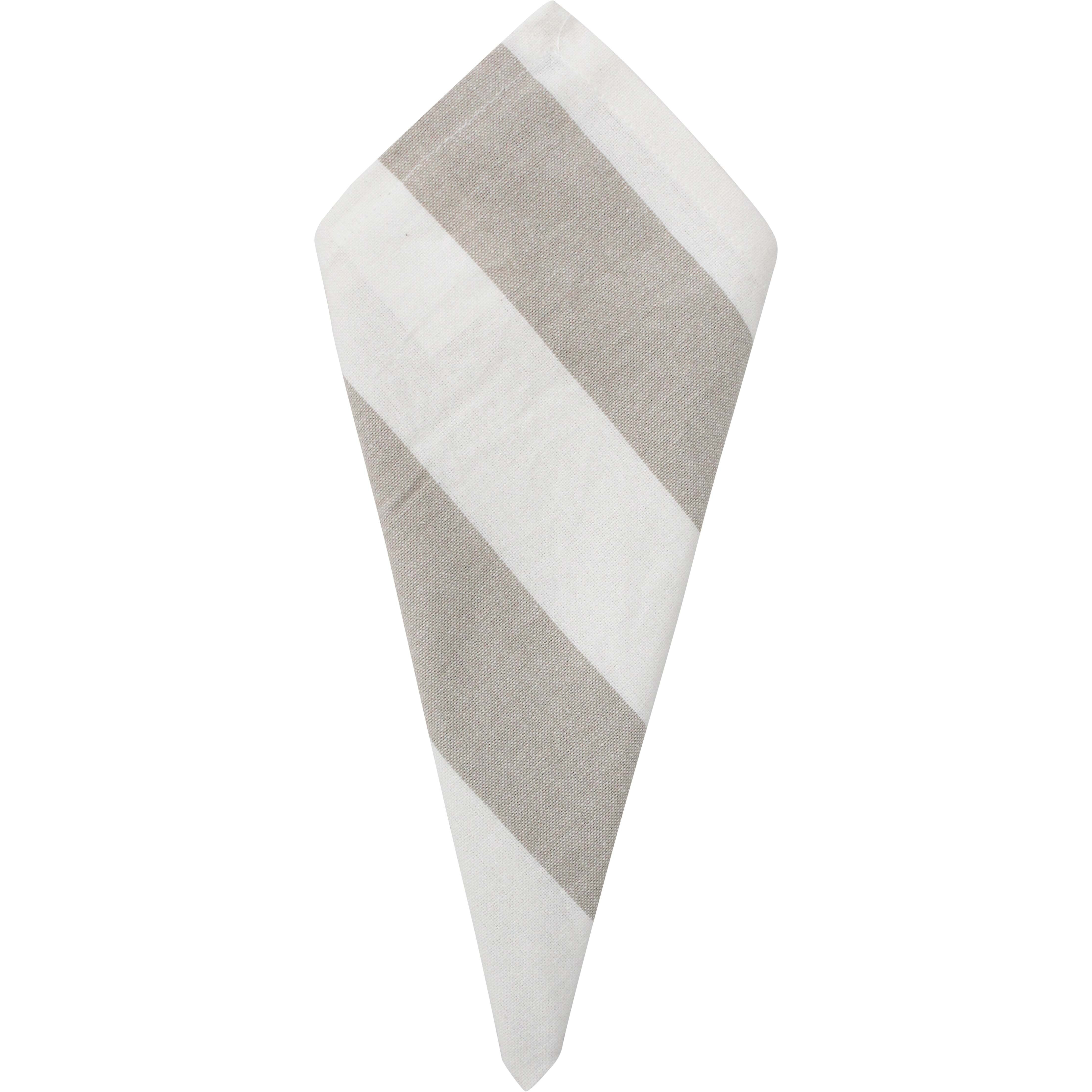 Napkin Chambray Stripe - Blue, Olive and Natural