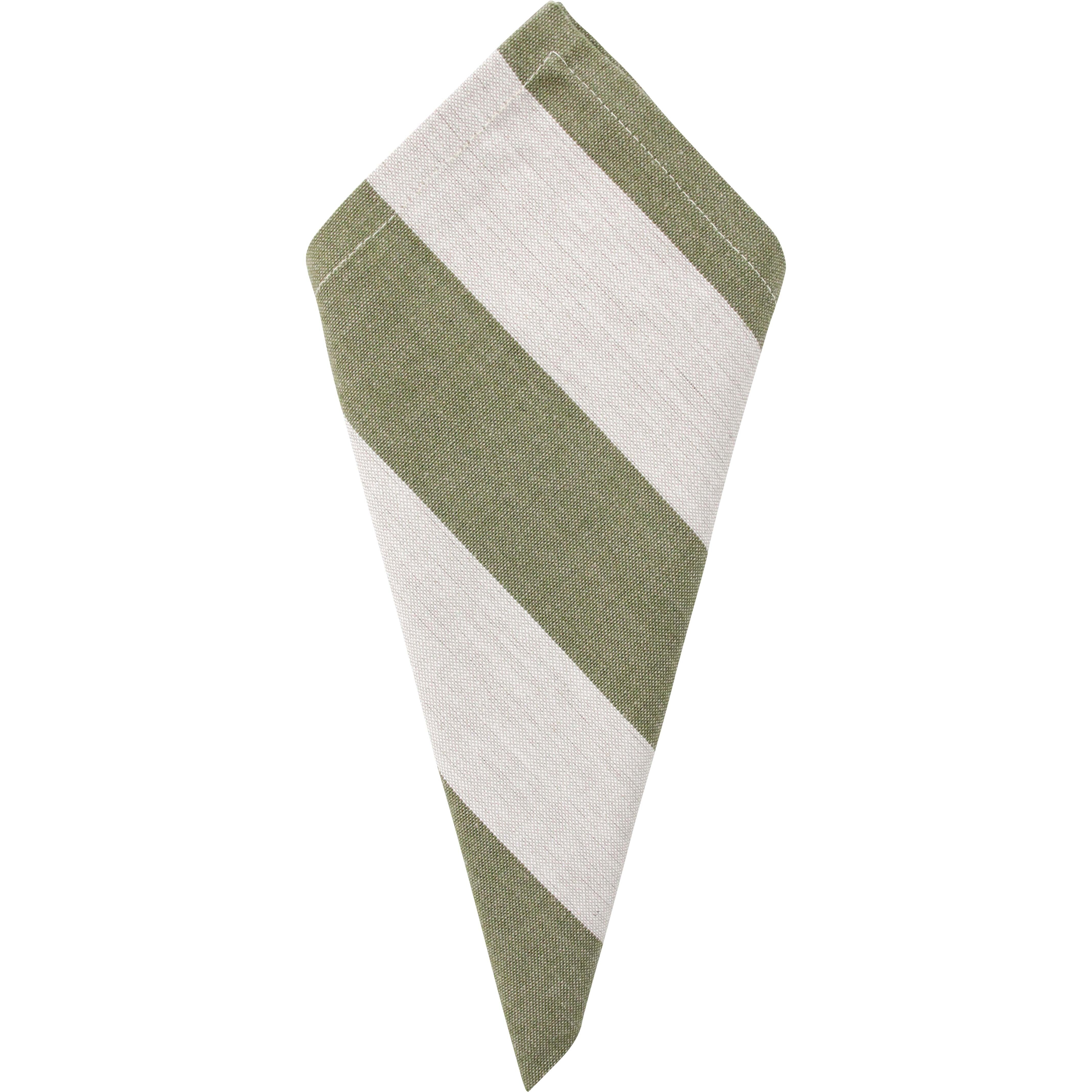 Napkin Chambray Stripe - Blue, Olive and Natural