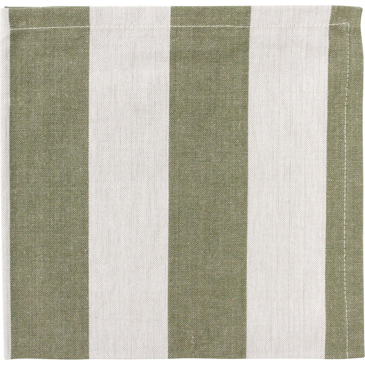 Napkin Chambray Stripe - Blue, Olive and Natural