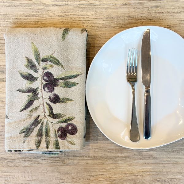 Napkins - Cotton Linen Blend - Botanical