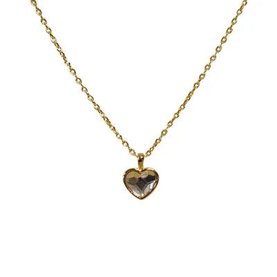 Necklace - Heart Cubic Faceted