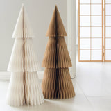 Christmas Tree Standing - Paper - Flaxseed - Medium