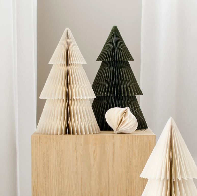 Christmas Standing Tree - Paper with Glitter - 45cm