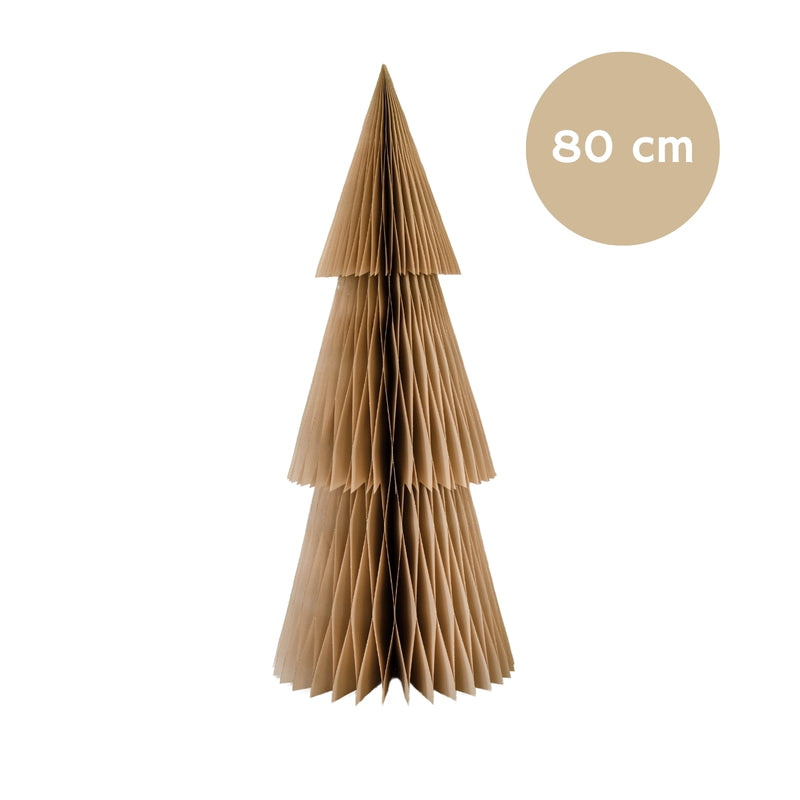 Christmas Tree Standing - Paper - Flaxseed - Medium