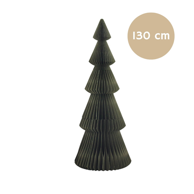 Christmas Tree Standing - Paper Olive Green - Tall