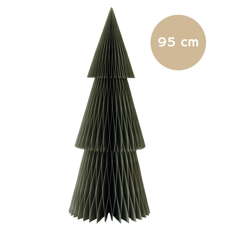 Christmas Tree Standing - Paper - Olive Green - Medium