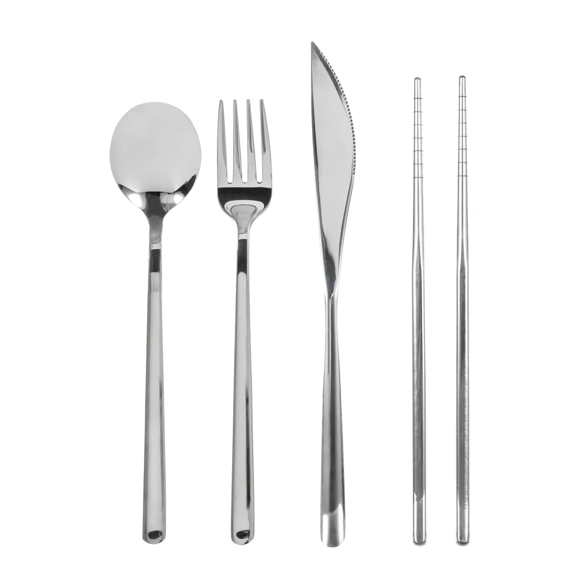 Picnic Cutlery Set - 4-piece - Stainless Steel