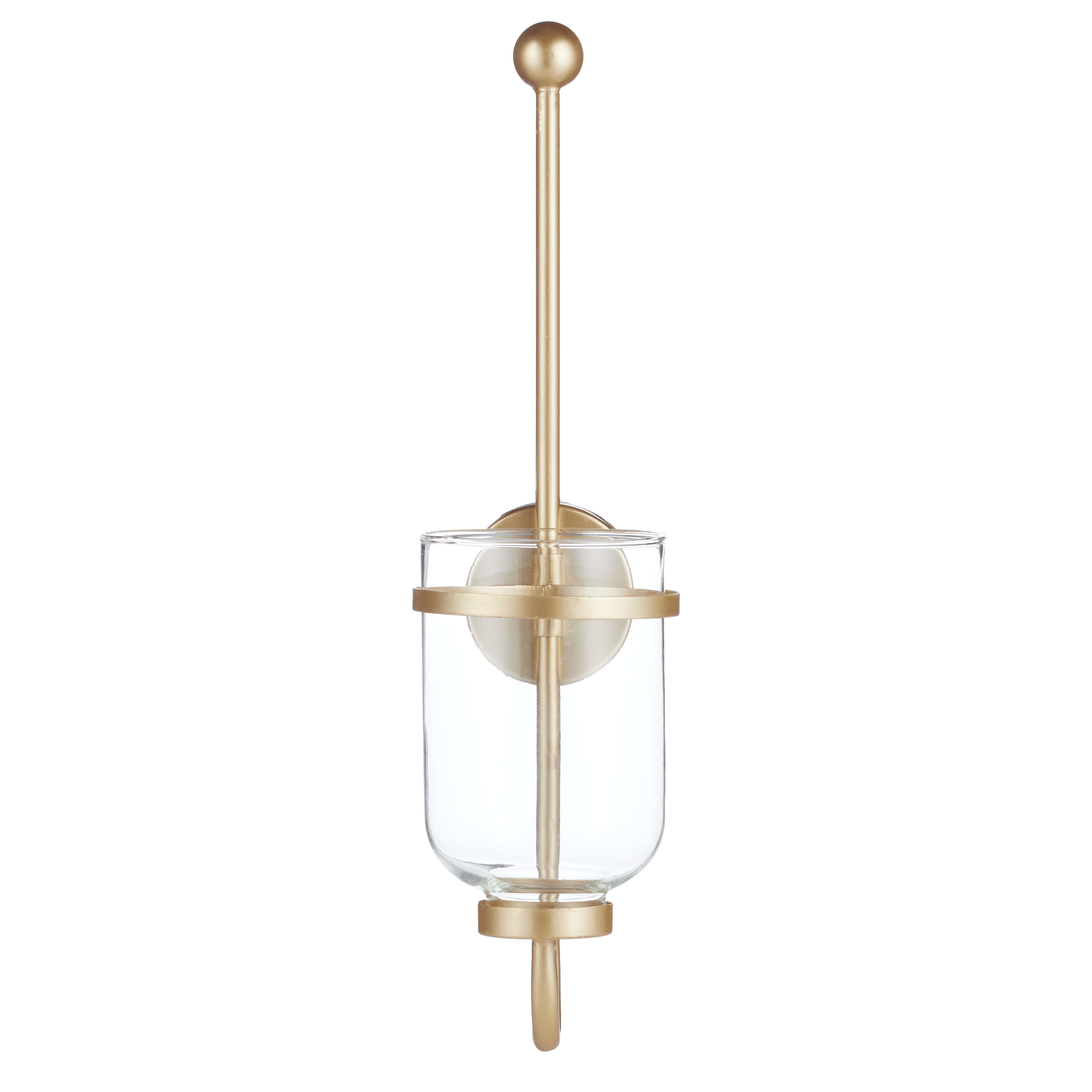 Wall Sconce for Candle in Gold