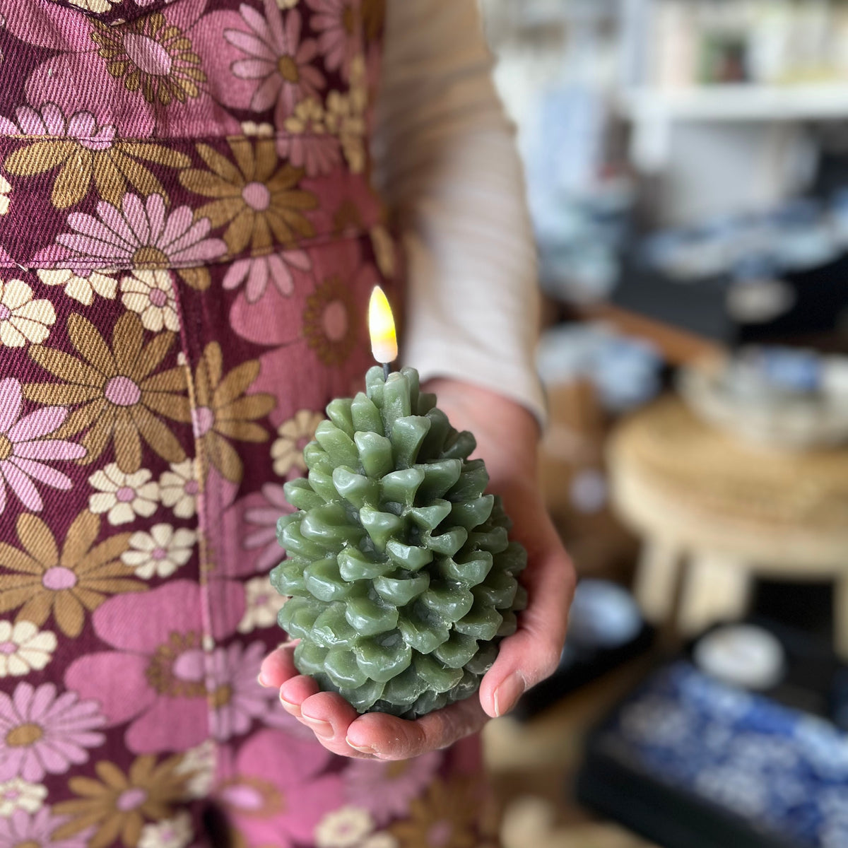 Pinecone Flameless LED Candles
