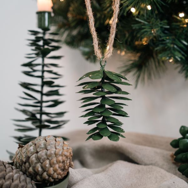 Pinecone Hanging Decoration Green