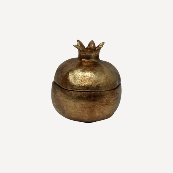 Trinket Box - Aged Gold Pomegranate