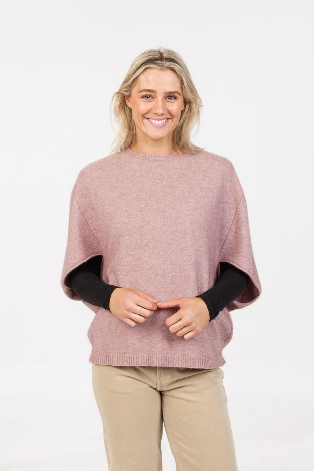 Possum Merino Split Sleeve Poncho