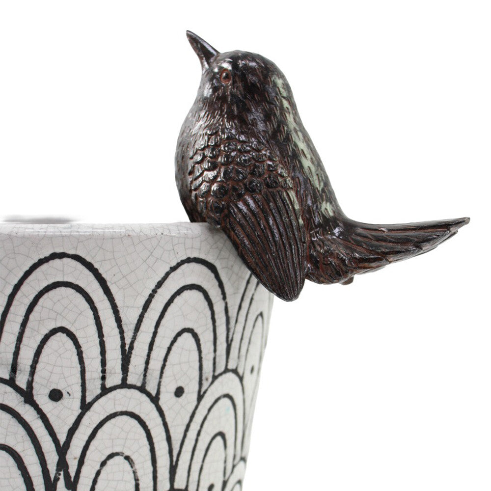 Pot Sitter Bronze Birds