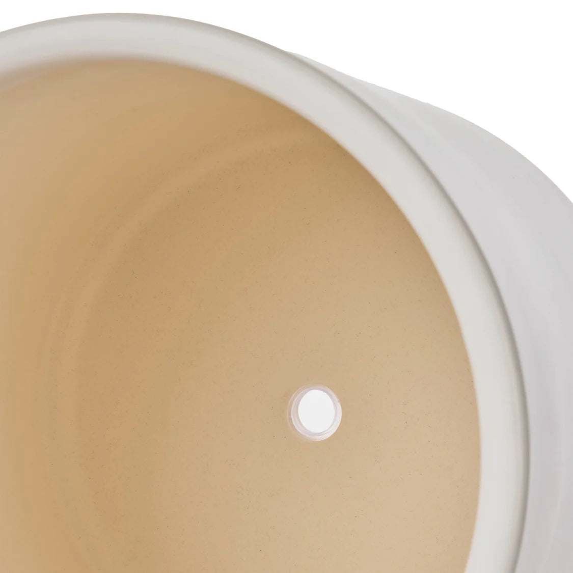 Pot With Saucer Ivory Tall