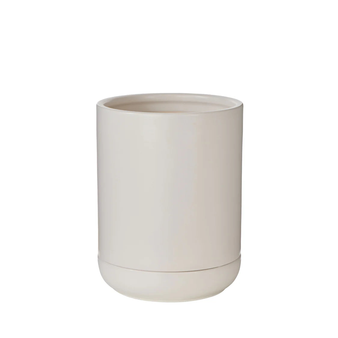 Pot With Saucer Ivory Tall