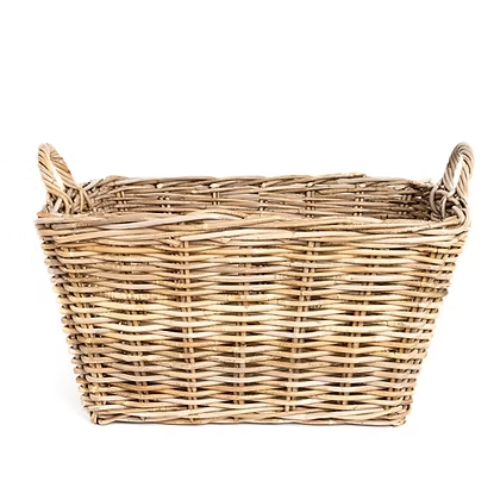 Utility Basket Rattan Rectangular Large