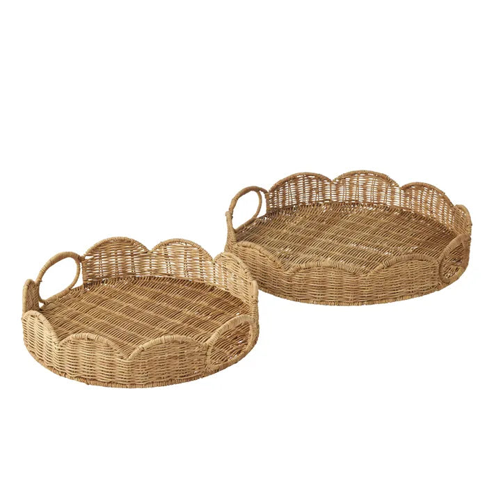 Round Rattan Tray