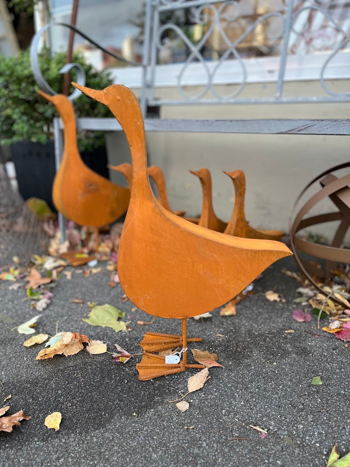Rusty Ducks - garden ornaments