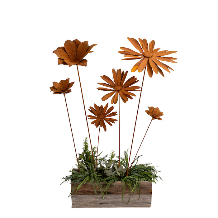Flower Stake Rusty - Various