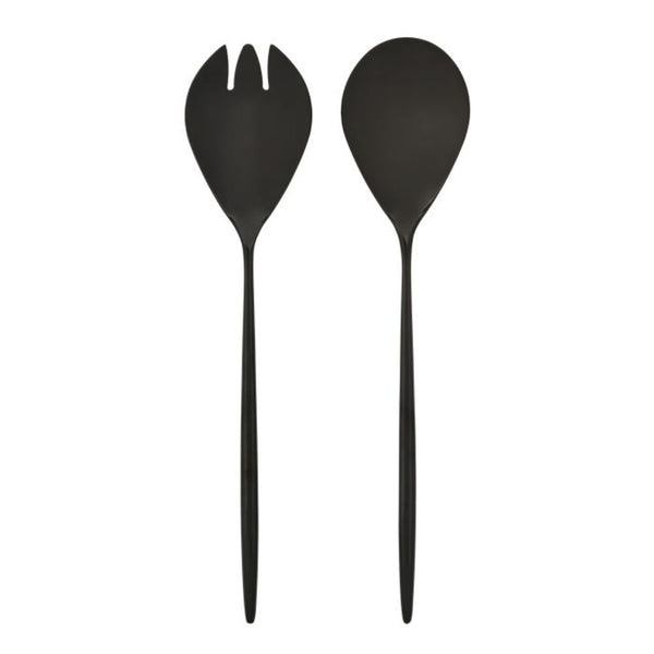Salad-Servers-Stainless-Steel-Black-Fork-Spoon