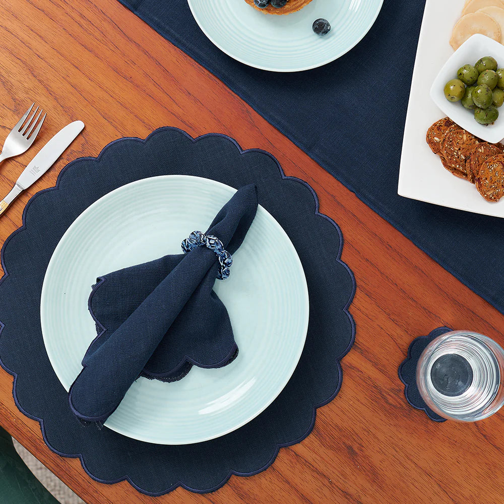 Scalloped Napkin Rings - 5 Colours