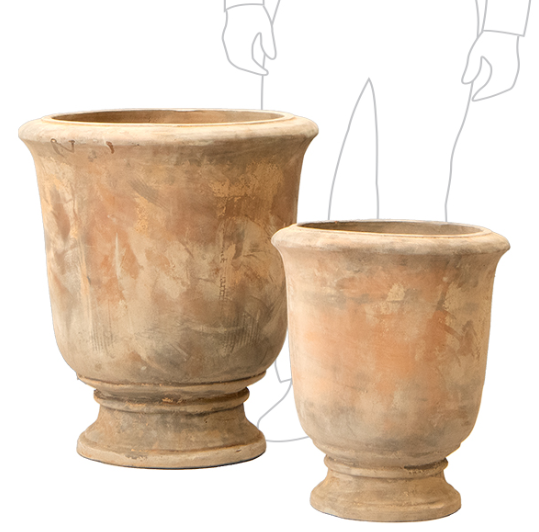 Antique Terracotta Tulip Pot - Available in 2 sizes