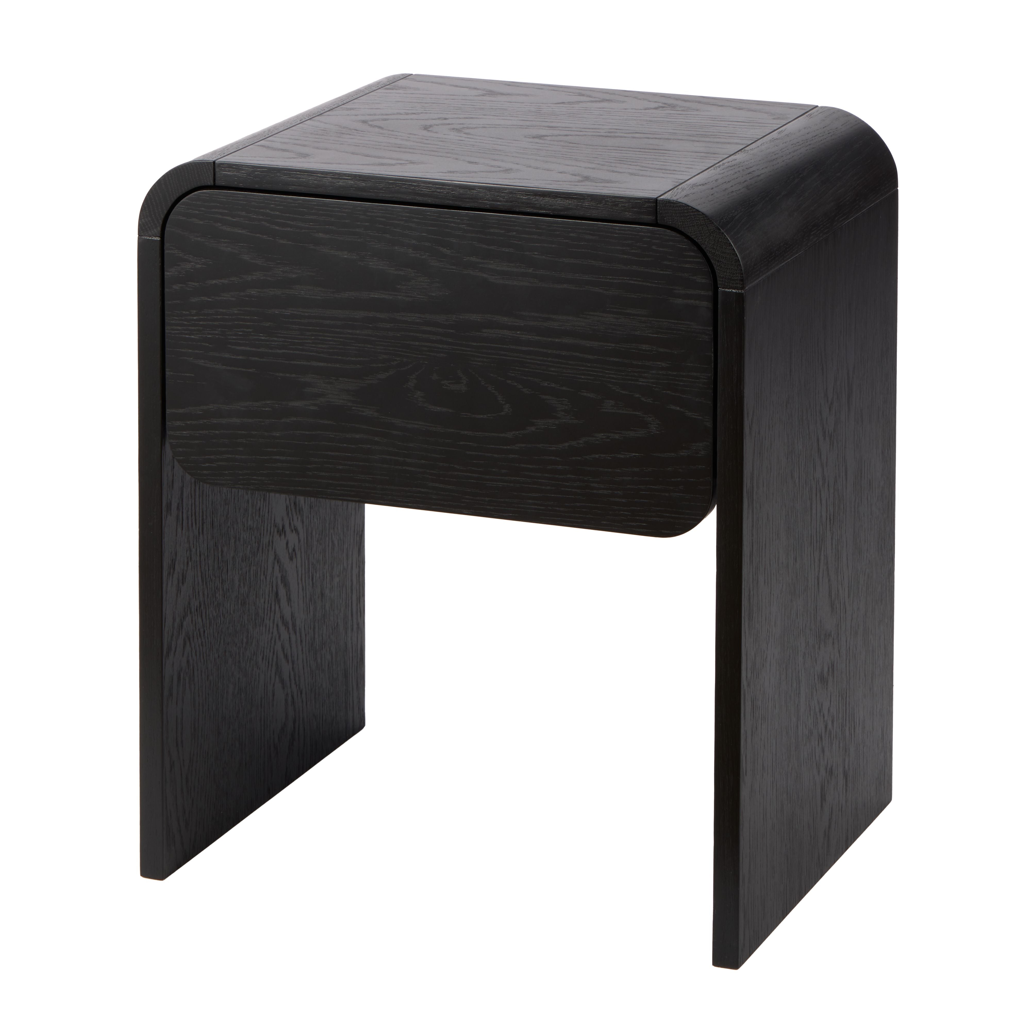 Side Table Oak Black Veneer