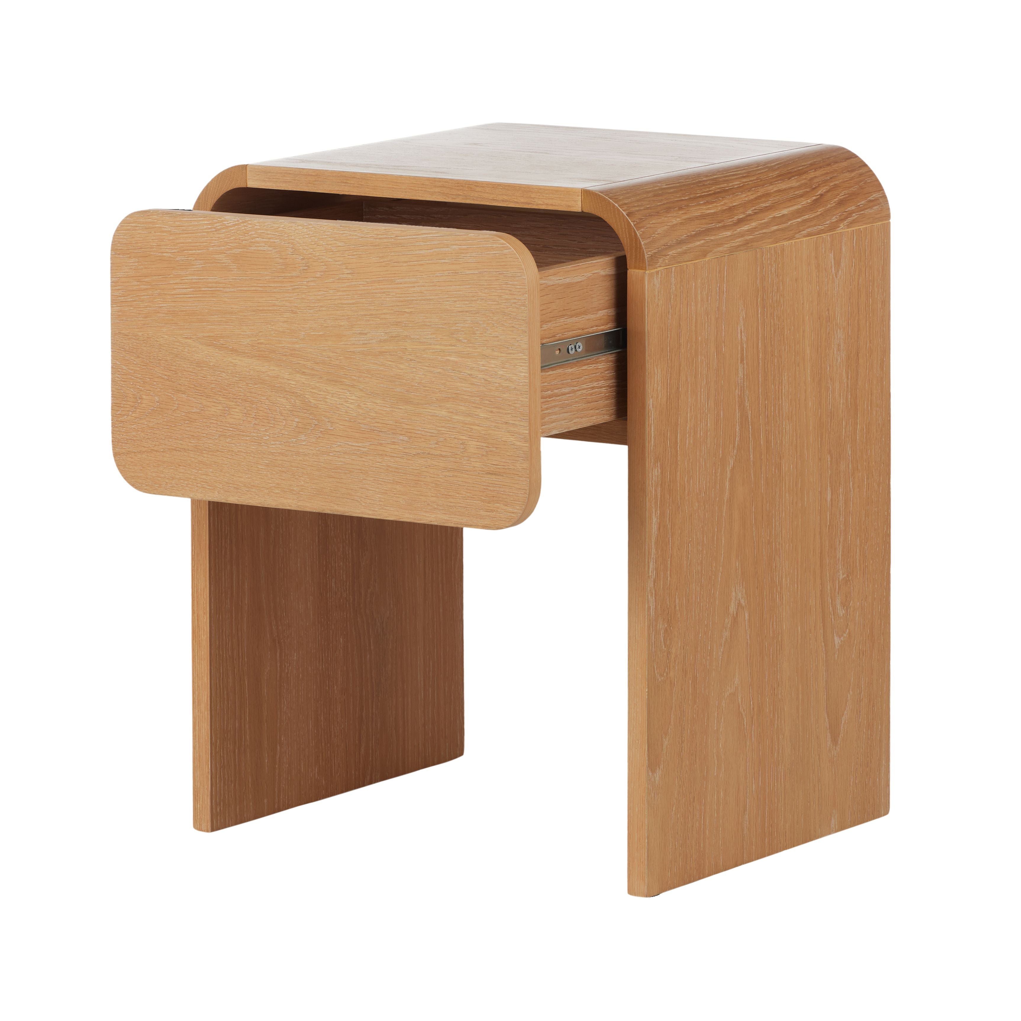 Side Table Natural Oak Veneer