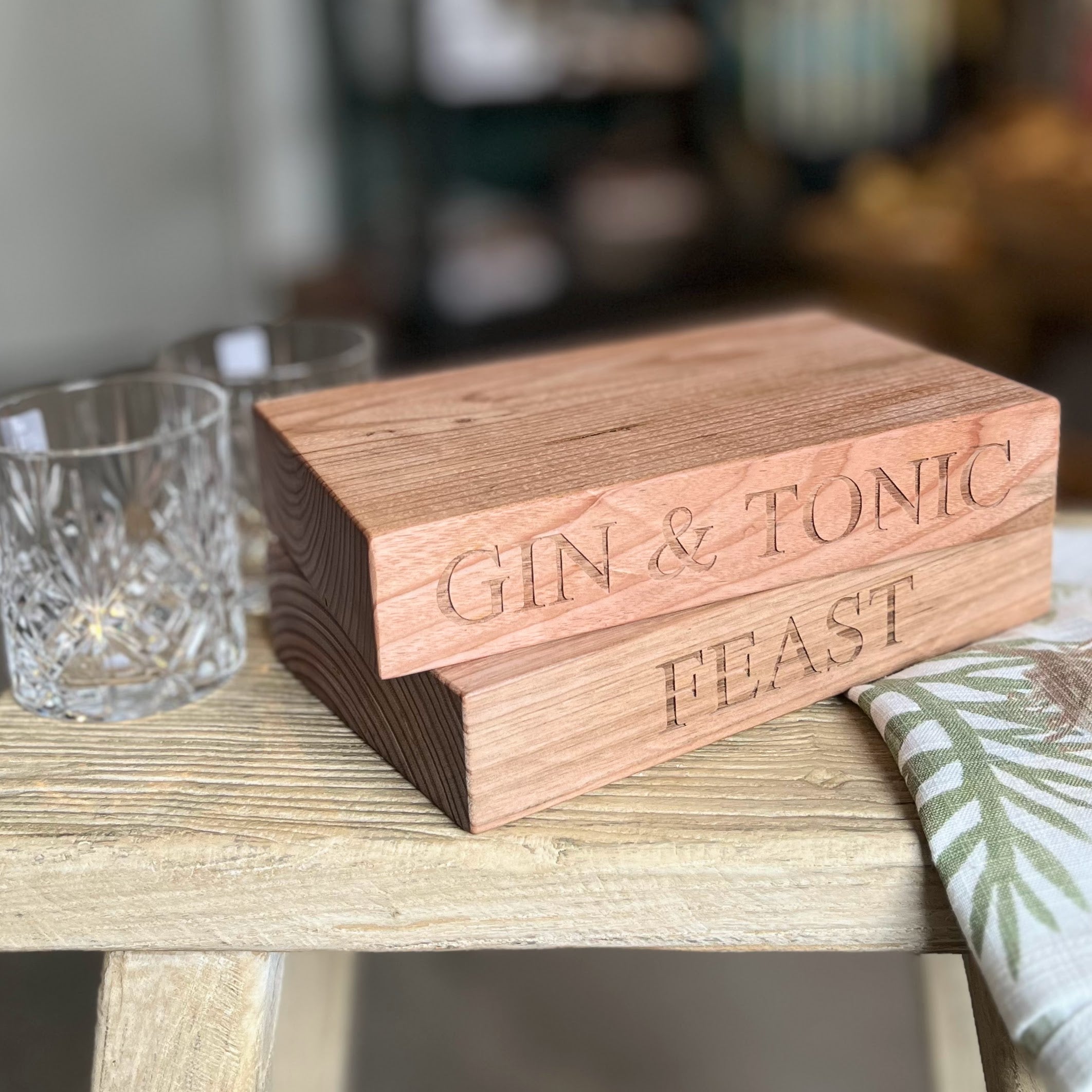 Small Thick Wooden Serving & Cutting Boards - Tasmanian Oak - Handmade by Verde