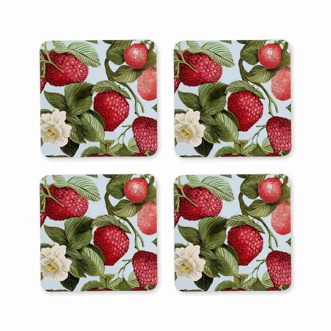Coaster Set Square - Strawberry Field
