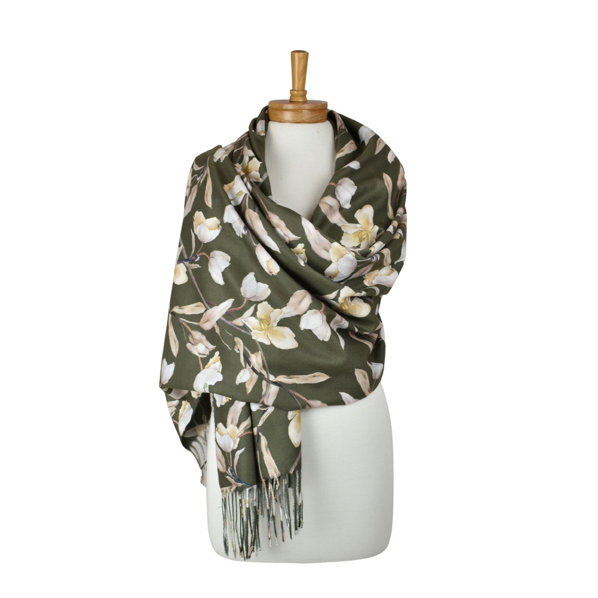 Scarf - Magnolia Garden Olive Green