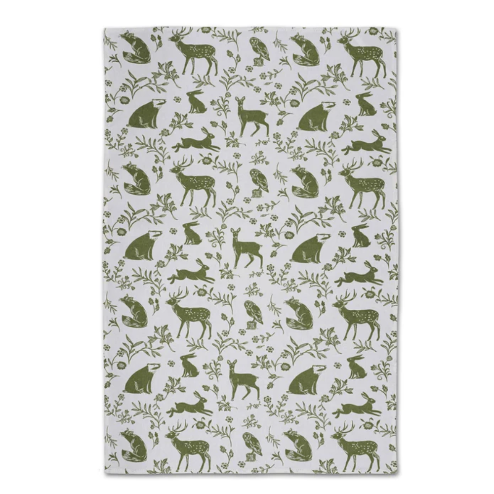 Tea Towel - Woodland Animals - 100% Cotton