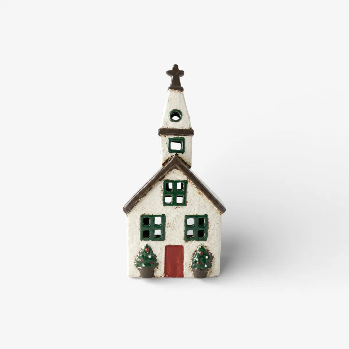 Decorative model of a church on a white background
