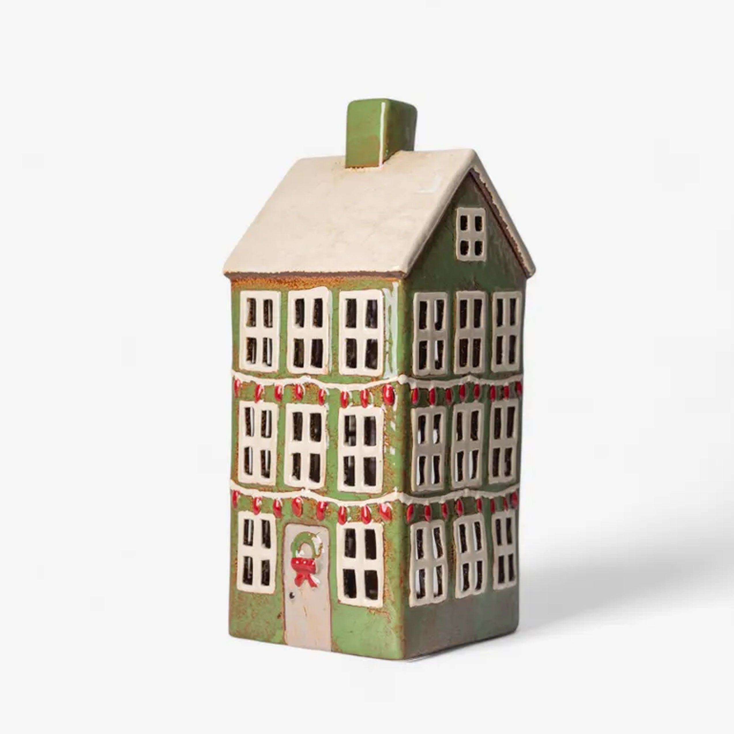 Tealight Grande Chalet Christmas Green.  PREORDER now for late OCTOBER delivery