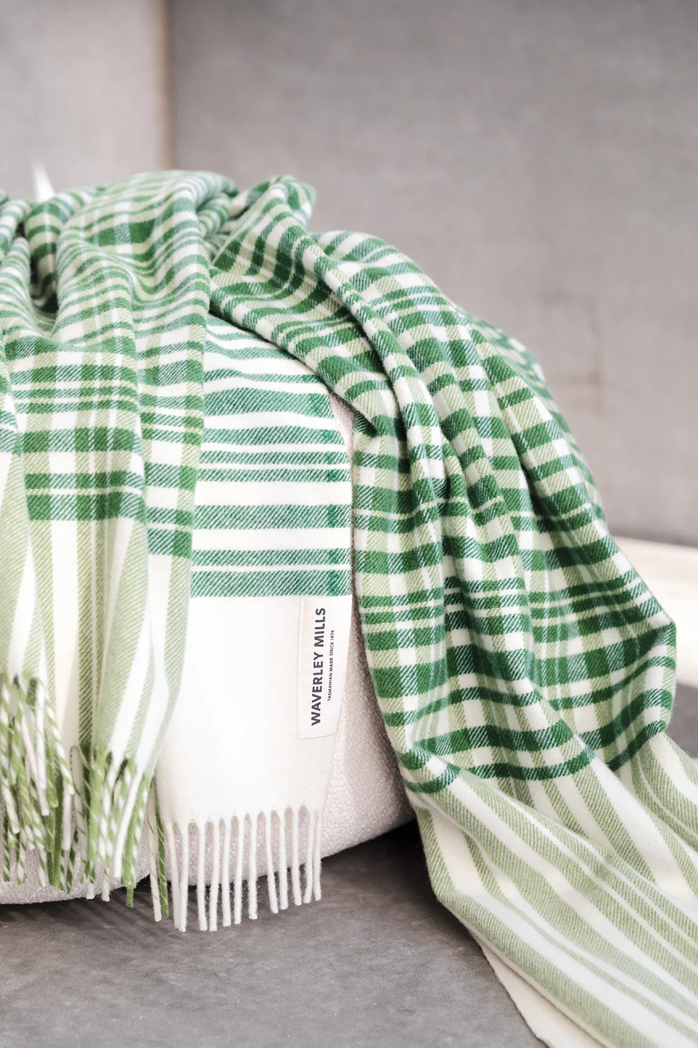 Throw - Artichoke - 100% Merino Wool - Waverley Mills Tasmania