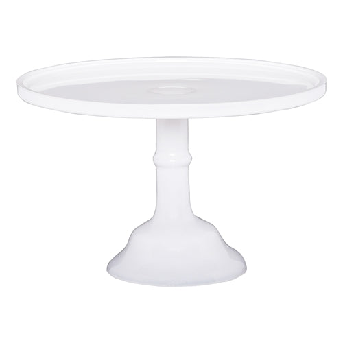 Cake Plate Stand Glass White