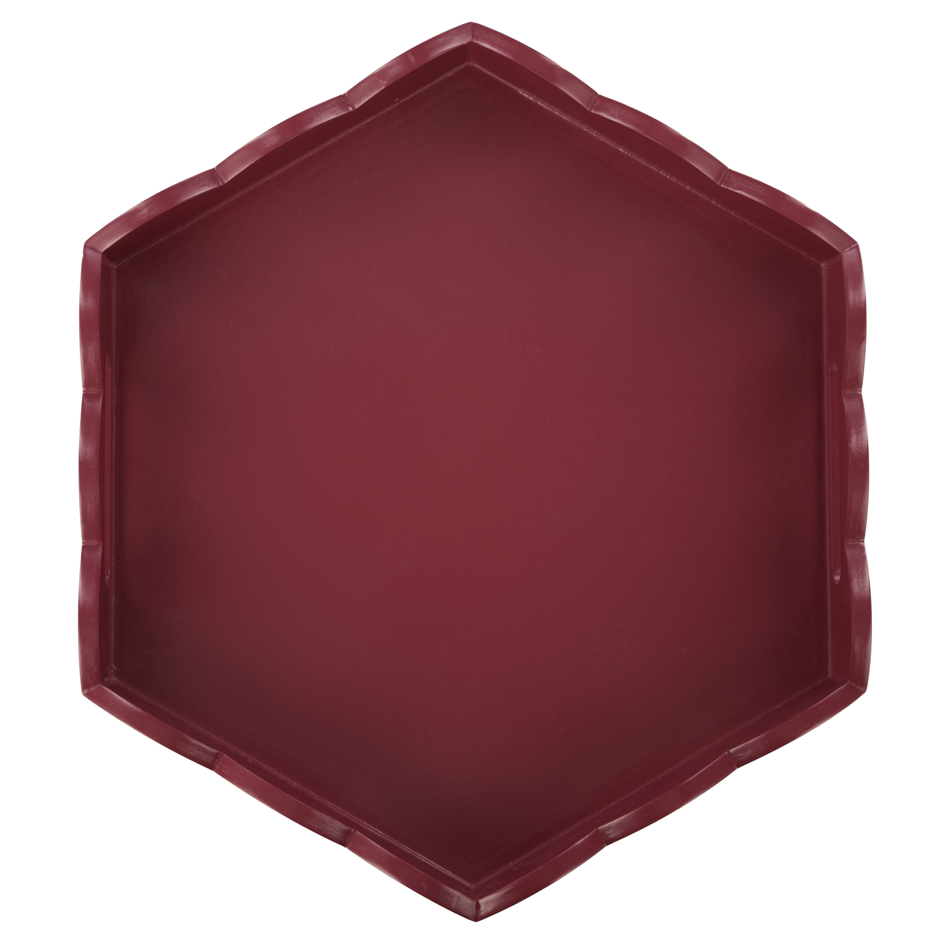 Hexagon Tray Burnt Russet