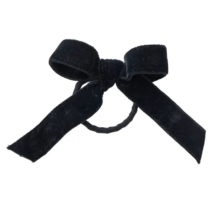 Napkin Ring Velvet Bow Black