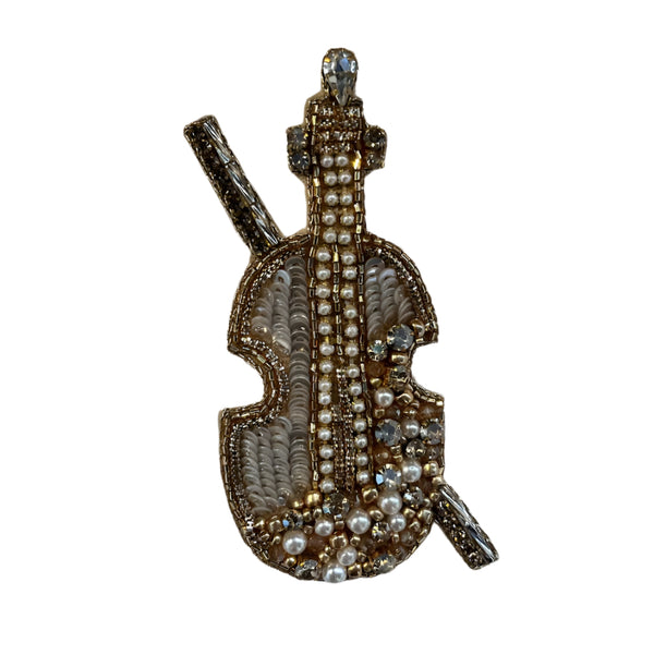 Brooch Sequined - Violin