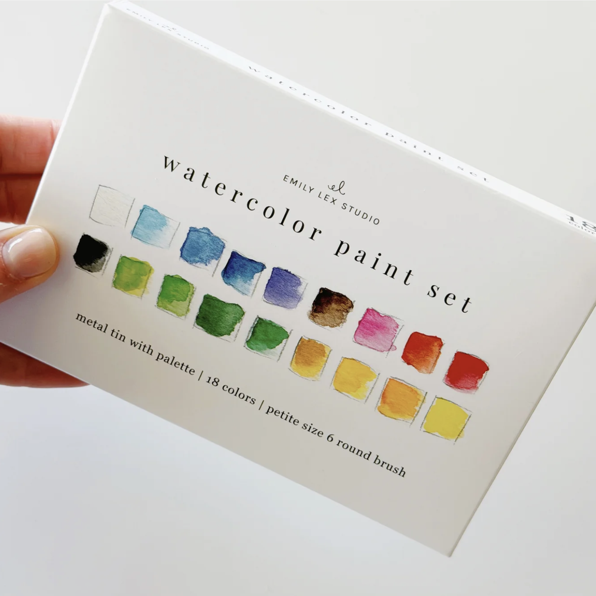 Watercolour paint set - 18 colours with brush