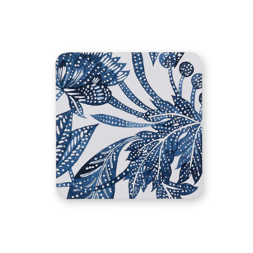 Coaster Set - Botanical Blue & White