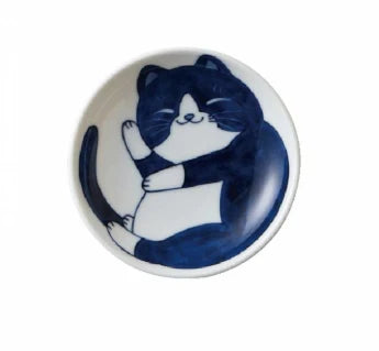 Small Dish - Cat Mask blue/white