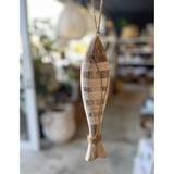 Fish Ornament - Wood with White Wash