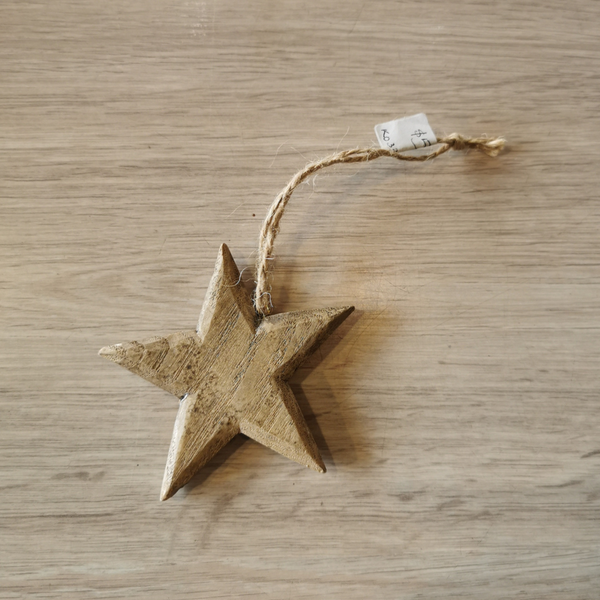 Wooden Star Hanging Decoration