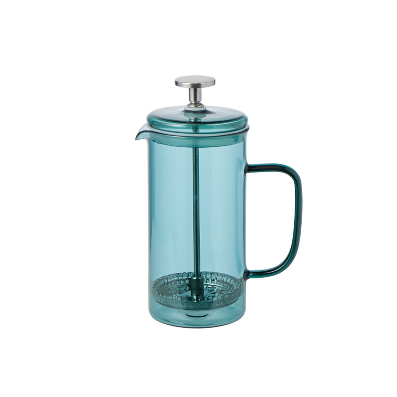 French Press - Glass - Green