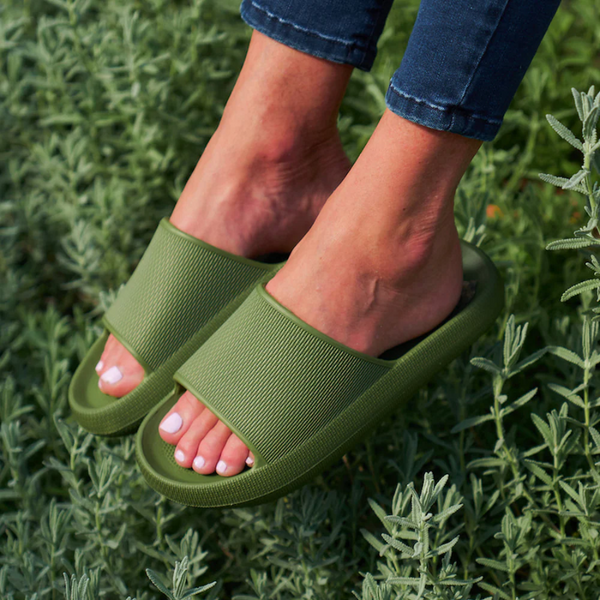 Gummies Garden Slides - Olive Green