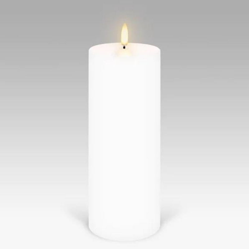 Flameless Wax Candles - White - various sizes
