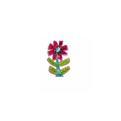 Brooch - Flower pink/purple/blue