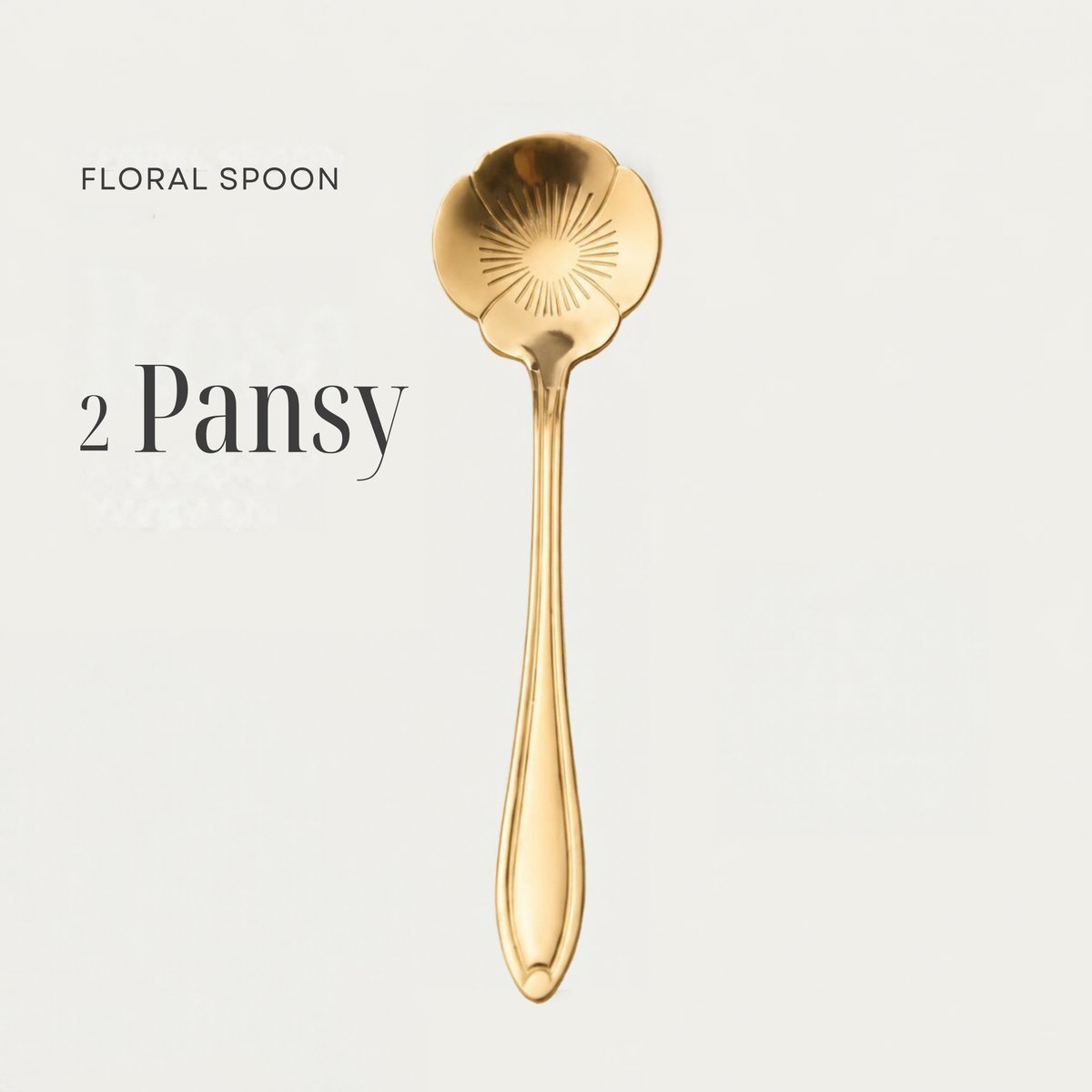 Flower Spoons - Stainless Steel - Silver, Gold & Rose Gold - PREORDER NOW, ARRIVING IN 7-10 DAYS!